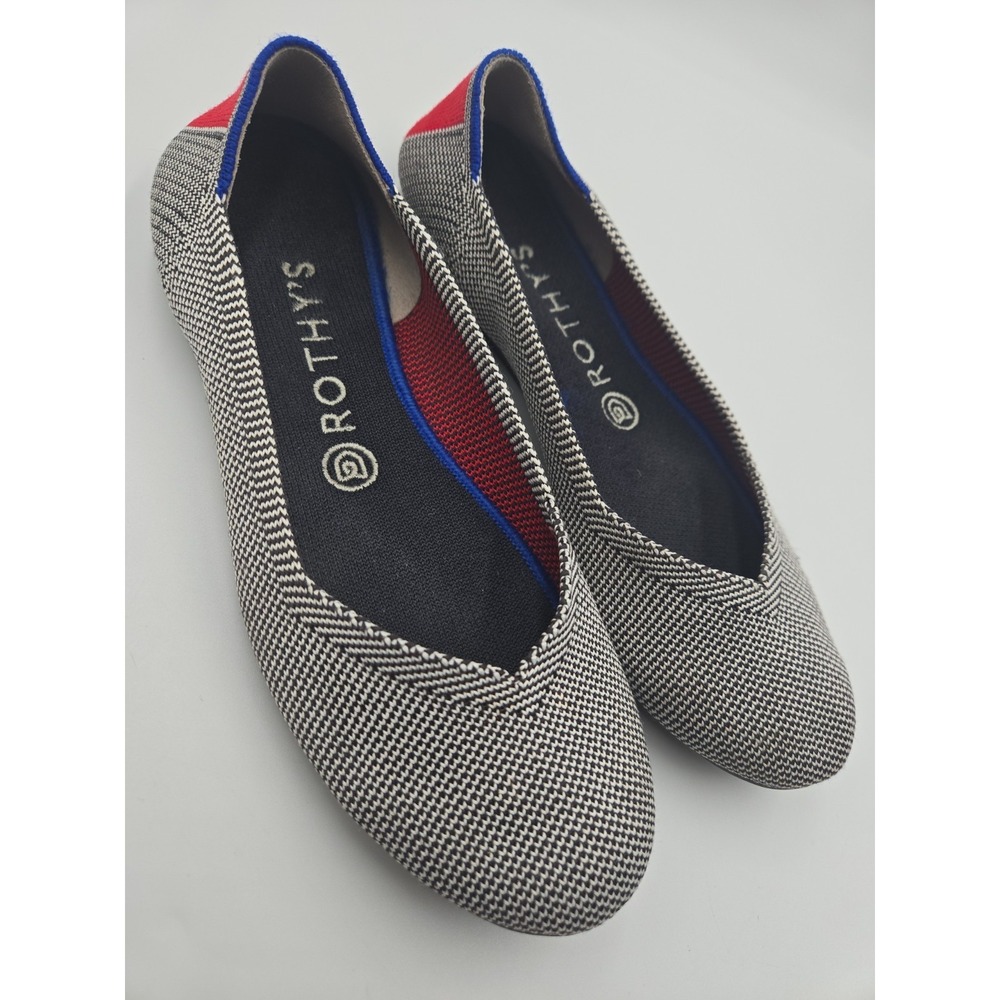 Rothy's Retired Cherry Ribbon Ballet Flat Round Shoes Discontinued Size 8 Rare